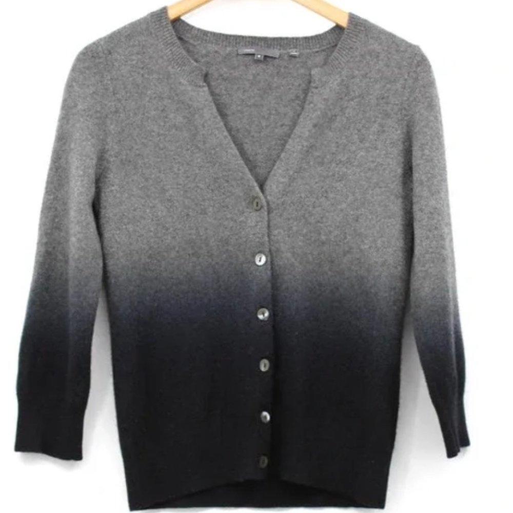 Vince Ombré Heathered Long Sleeve Cardigan - Size S